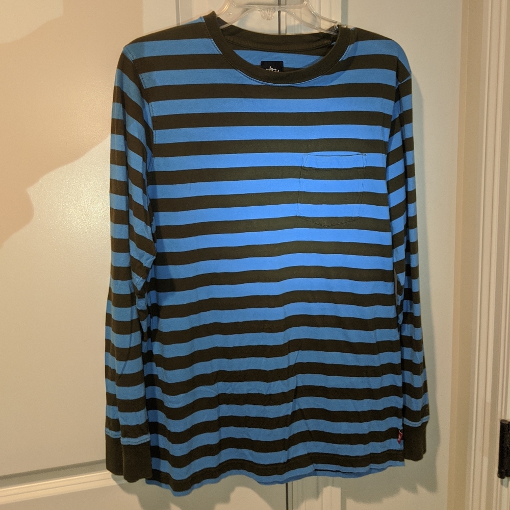 Stüssy Long Sleeve Blue/Brown shirt